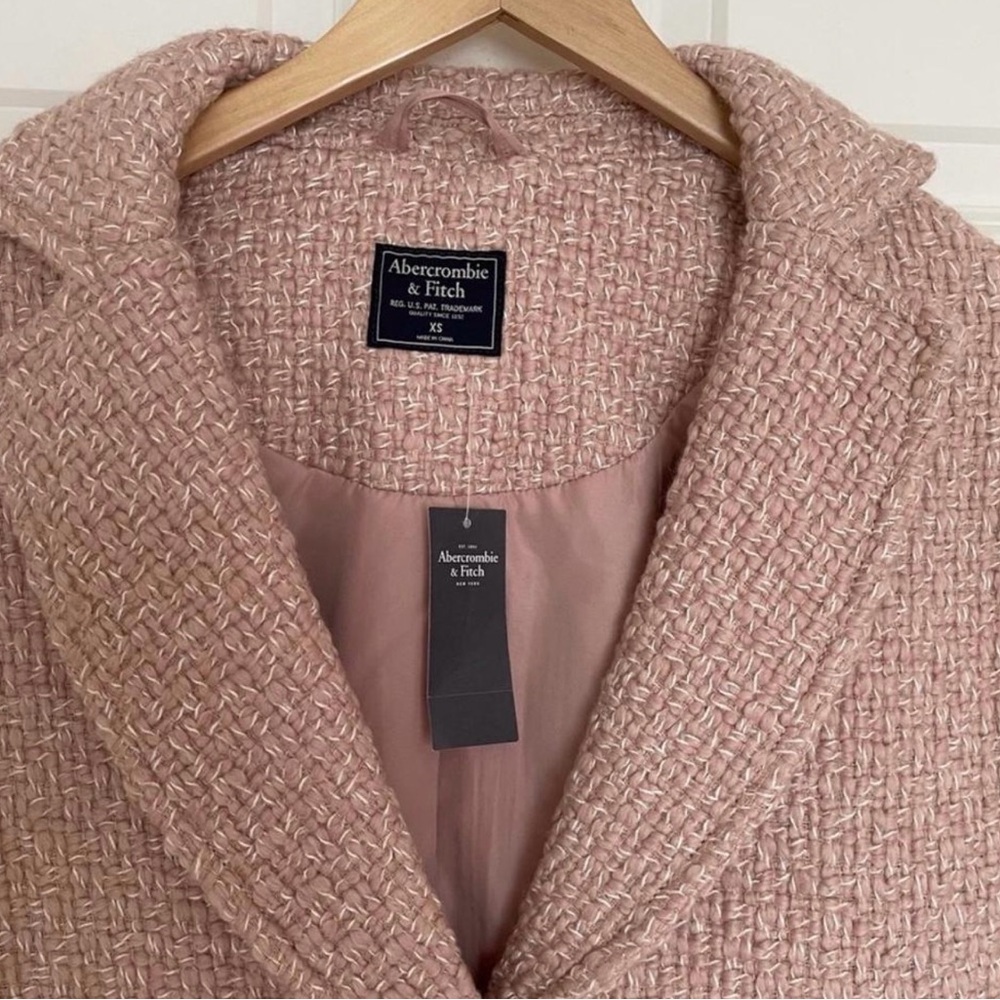Abercrombie & Fitch Textured Pink Coat